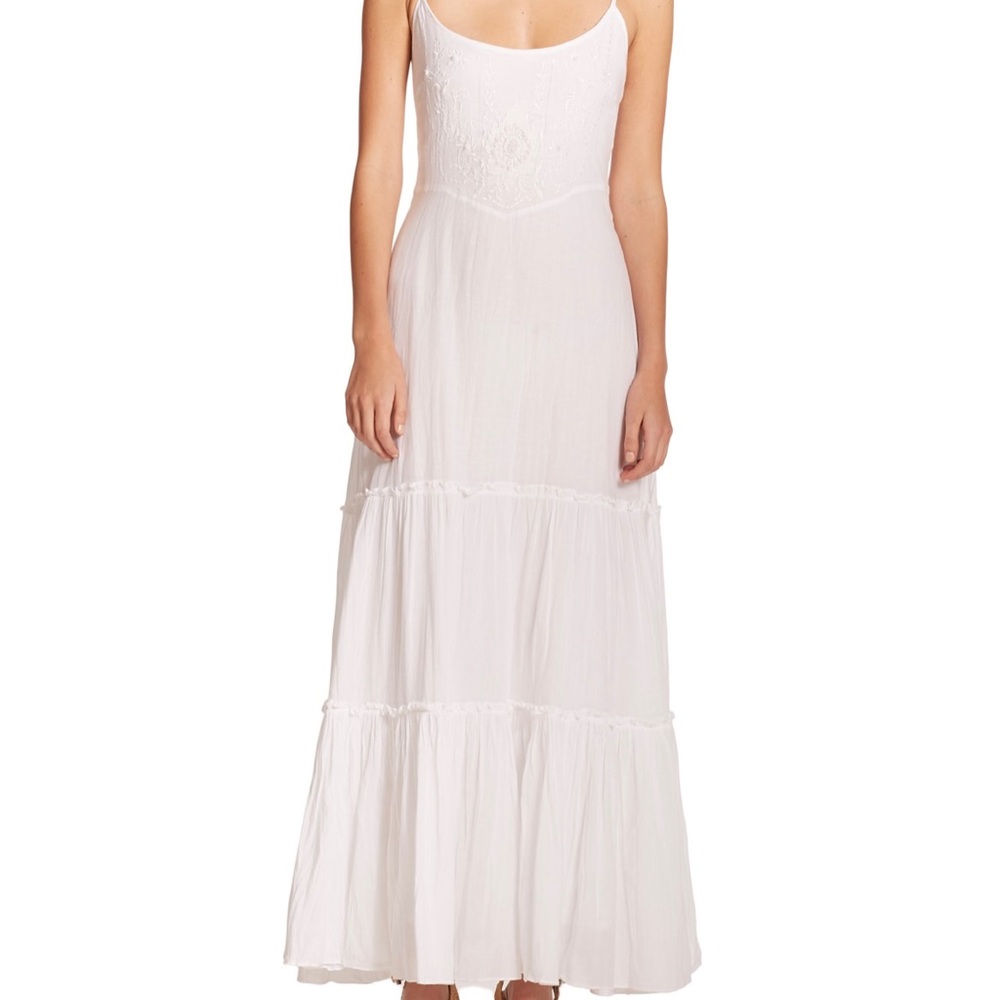 Polo Ralph Lauren Embroidered Maxi Dress-White